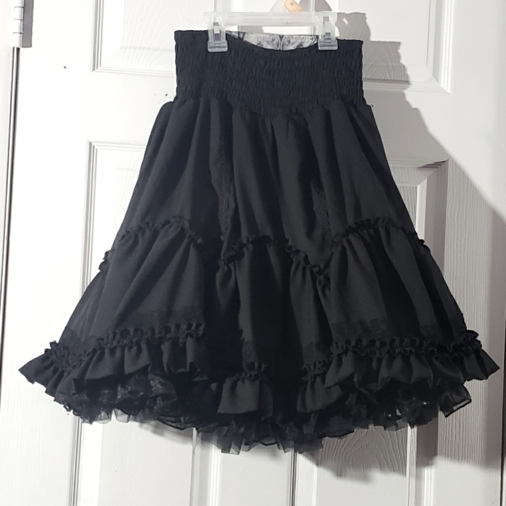 Gorgeous reversible romantic authentic gothic lolita skirt